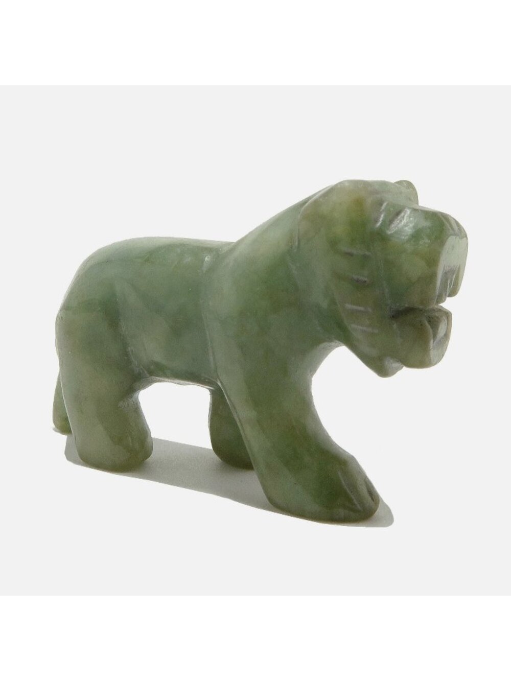 Jade Tiger Green Protection Prosperity Animal Real Jadeite Stone